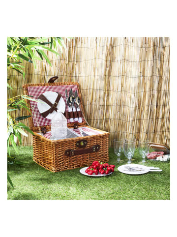 Garden Spirit 21-częściowy zestaw piknikowy w kolorze jasnobrązowym