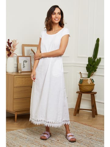 Le Monde du Lin Leinen-Kleid in Weiß