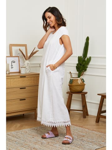 Le Monde du Lin Leinen-Kleid in Weiß