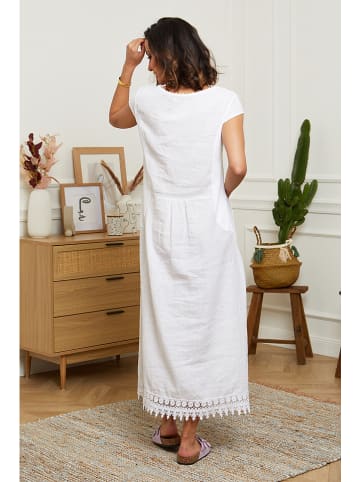 Le Monde du Lin Leinen-Kleid in Weiß