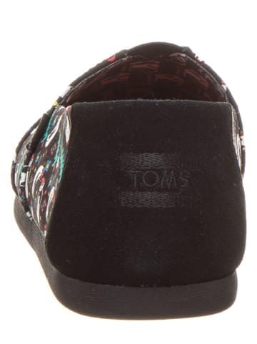 TOMS Slippersy "Classic" w kolorze czarnym ze wzorem