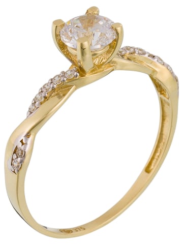 OR ÉCLAT Gouden ring "Solitaire magnifique" met zirkonia's