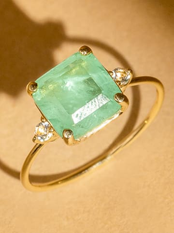 L'exception Gouden ring "Espoir" met kwarts en topaas