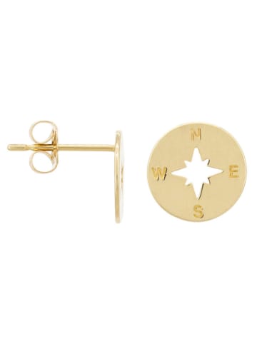 L instant d Or Gouden oorstekers "Boussole"