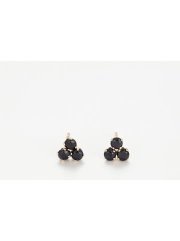 L instant d Or Gold-Ohrstecker "Trio étincelant de saphir" mit Edelsteinen