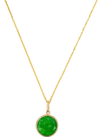 L'exception Gouden hanger "Beyla" met jade