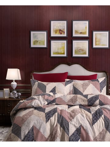 Colourful Cotton Komplet pościeli renforcé "Anatoli" w kolorze beżowo-brązowym