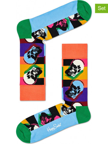 Happy Socks 2-delige set: sokken "Andy Warhol Skull" meerkleurig