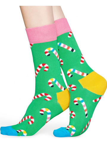 Happy Socks 2-delige set: sokken "Candy Cane" groen/meerkleurig