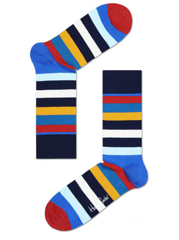 Happy Socks 2-delige set: sokken "Stripes" donkerblauw/meerkleurig