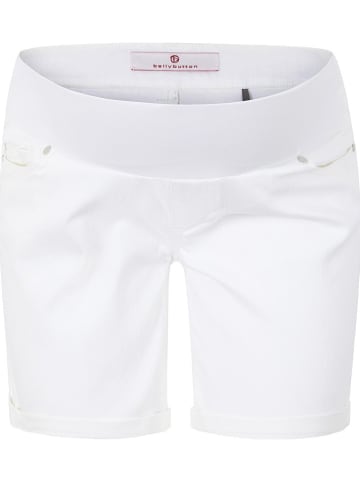 Bellybutton Ciążowe szorty dżinsowe w kolorze białym