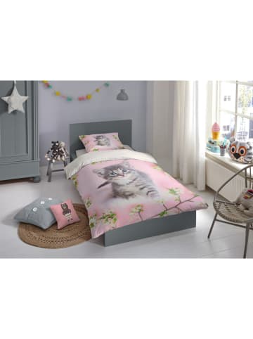 Good Morning Beddengoedset "Pussycat" lichtroze