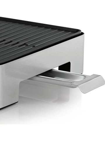 WMF Grill elektryczny "Lono Quadro" w kolorze srebrno-czarnym - (S)28,4 x (W)8 x (G)35,5 cm