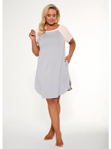 Kris Line Nachthemd "Dorothy" in Rosa/ Grau