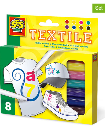 SES 8-delige set: textielstiften - vanaf 3 jaar