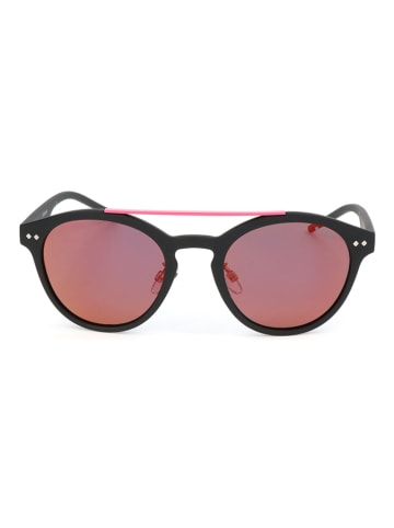 Polaroid Damskie okulary przeciwsłoneczne w kolorze czarno-różowo-pomarańczowym