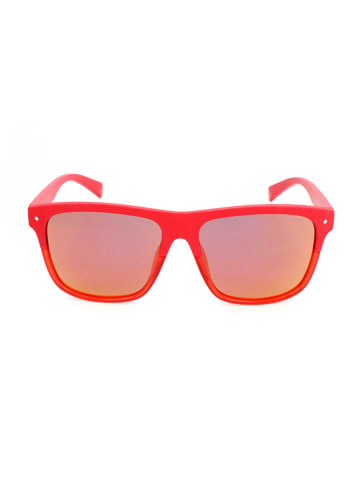 Polaroid Męskie okulary przeciwsłoneczne w kolorze żółto-czerwonym