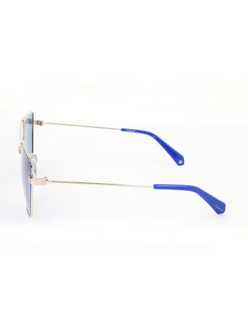 Polaroid Damen-Sonnenbrille in Silber/ Hellblau