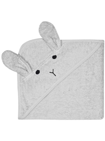 Kindsgut Ręcznik "Rabbit" w kolorze szarym z kapturem - 76 x 76 cm