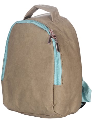 Kindsgut Rugzak beige/mintgroen - (B)18,5 x (H)27 x (D)10 cm