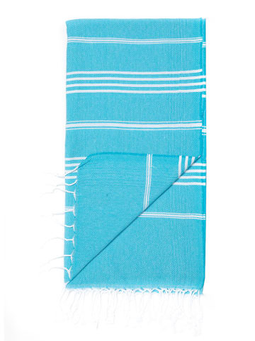Samimi Ręcznik hammam w kolorze turkusowym - 180 x 100 cm