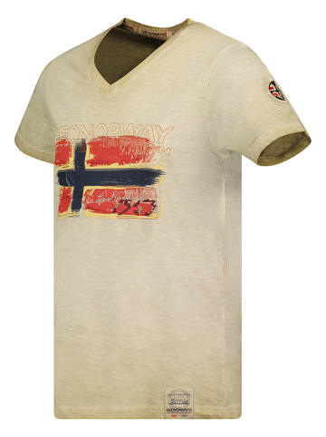 Geographical Norway Koszulka "Joasis" w kolorze beżowym