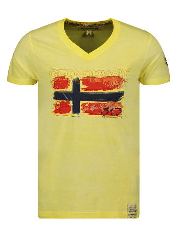Geographical Norway Koszulka "Joasis" w kolorze żółtym