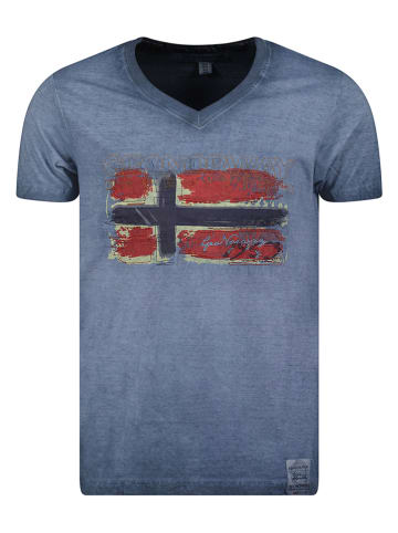 Geographical Norway Shirt "Joasis" donkerblauw