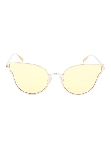Max Mara Damskie okulary przeciwsłoneczne w kolorze srebrno-żółtym