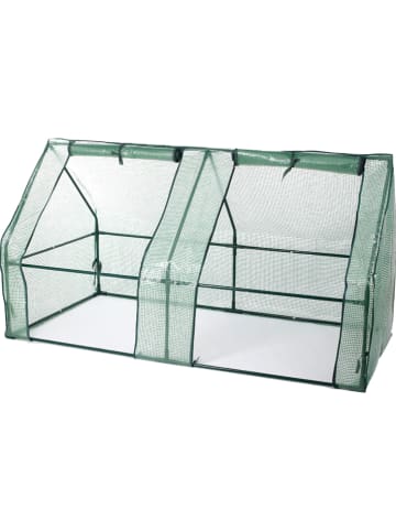 Gartenfreude Gewächshaus in Transparent/ Grün - (B)185 x (H)95 x (T)95 cm