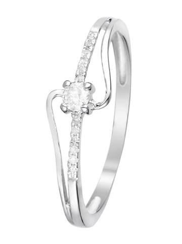 DIAMOND & CO Witgouden ring "Beauté discrète" met diamanten