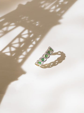 DIAMOND & CO Złoty pierścionek "Green Tarlac" z diamentami