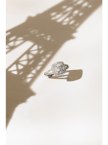 L'ARTISAN JOAILLIER Weißgold-Ring "Newcastle" mit Diamanten