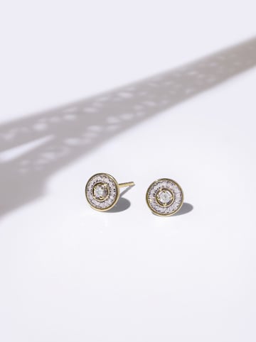 DIAMOND & CO Gouden oorstekers "Divine" met diamanten
