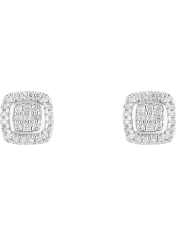 DIAMOND & CO Witgouden oorstekers "Sweet illusion" met diamanten