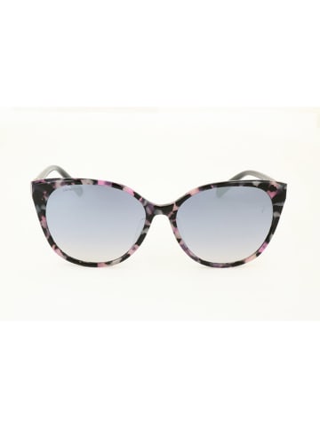 Swarovski Damskie okulary przeciwsłoneczne w kolorze czarno-jasnoróżowo-błękitnym