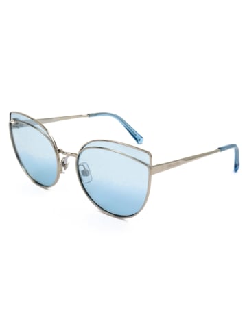 Swarovski Damen-Sonnenbrille in Silber/ Hellblau