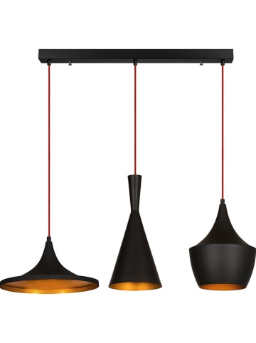 Opviq Hanglamp "Elmas" zwart/goudkleurig - (B)80 cm