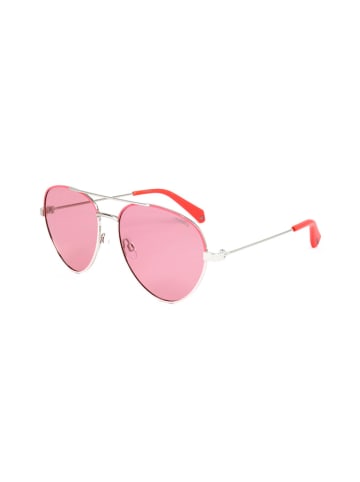 Damen-Sonnenbrille in Silber/ Rosa