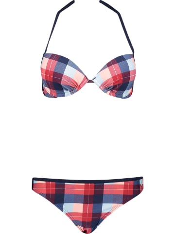 Bikini "Carolin" w kolorze granatowo-czerwonym