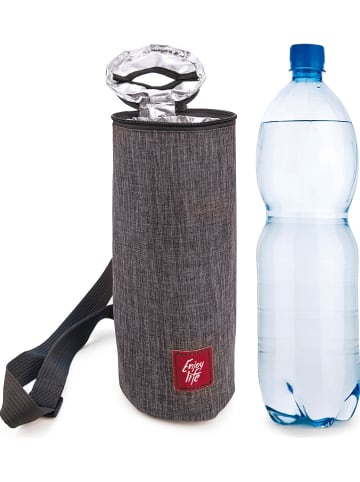 Torba termiczna w kolorze szarobrązowym na butelkę - wys. 28 cm