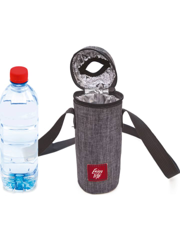 Torba termiczna w kolorze szarobrązowym na butelkę - wys. 20 cm