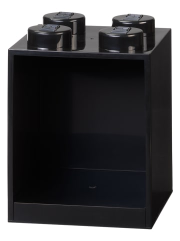 Regał ścienny "4 Knobs" w kolorze czarnym - 15,9 x 47 x 16,1 cm