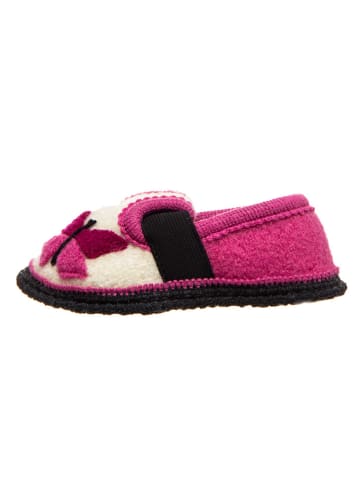 Pantoffels "Bobby - Vlinder" roze/wit