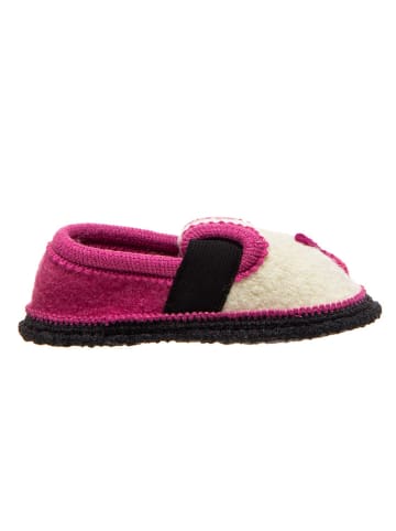 Pantoffels "Bobby - Vlinder" roze/wit