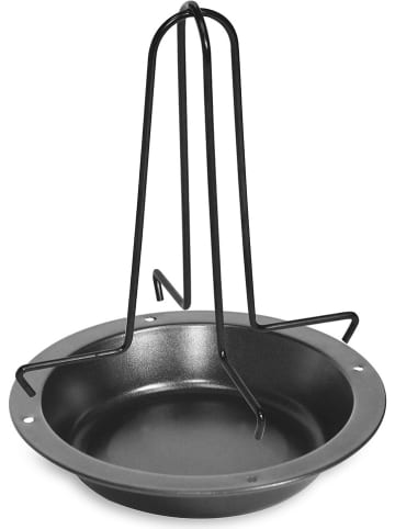 Hähnchenbräter in Schwarz - (H)19 x Ø 17,5 cm