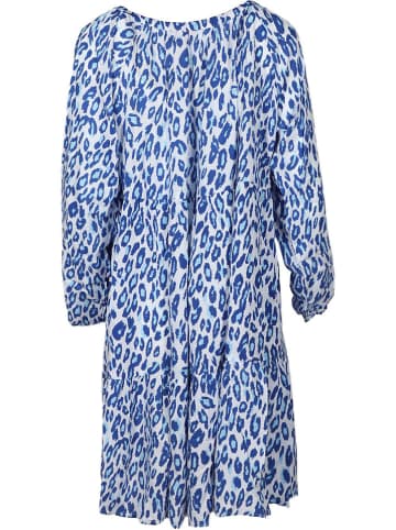 Jurk "Tara" wit/blauw