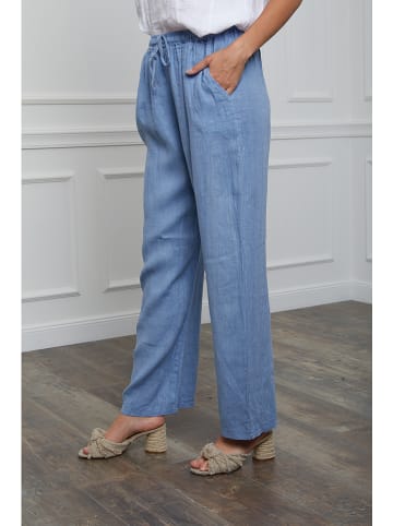 Leinen-Hose "Honas" in Hellblau