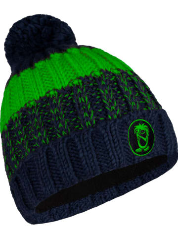 Muts "Troll" donkerblauw/groen