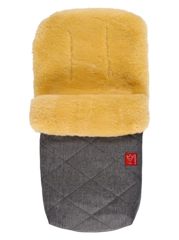 Lammfell-Fußsack "Natty" in Anthrazit - (L)85 x (B)45 cm